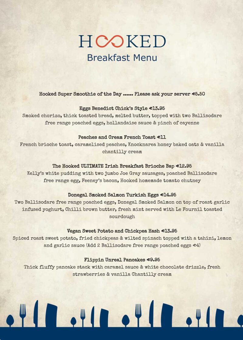 Hooked Restaurant Sligo / Artisan Locally sourced food in Sligo