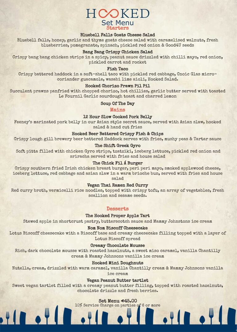 Hooked Restaurant Sligo / Artisan Locally sourced food in Sligo